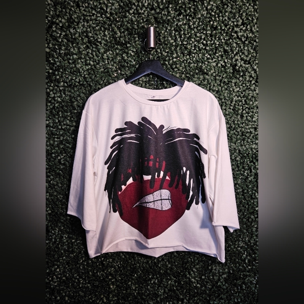 Stylish White Graphic Kids Shirt
